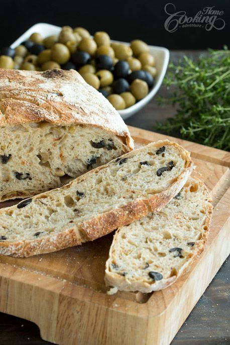 Recipe With Olives, Olive Bread Recipe, Olive Bread, Olive Recipes, Bread Food, Loaf Of Bread, Bread Bun, Dessert Bread, Bread And Pastries