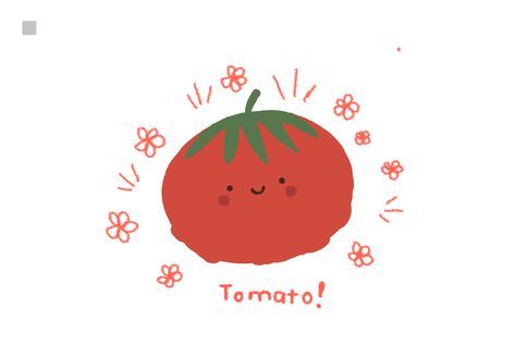 Cute Tomato Cartoon, Tomato Doodle, Kawaii Tomato, Tomato Cartoon, Tomato Tattoo, Tomato Drawing, Cute Tomato, Orange Aesthetic, Fruit Art