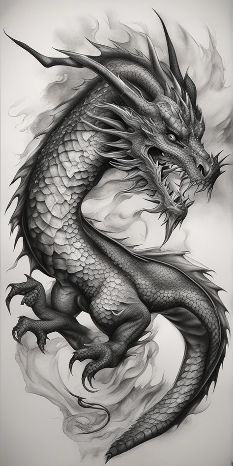 Dragon Tattoo Realistic, Griffin Tattoo, Traditional Dragon, Realistic Dragon, Tattoo Techniques, Dragon Tattoo Designs, Art Gallery Wallpaper, White Dragon, Best Tattoo Designs