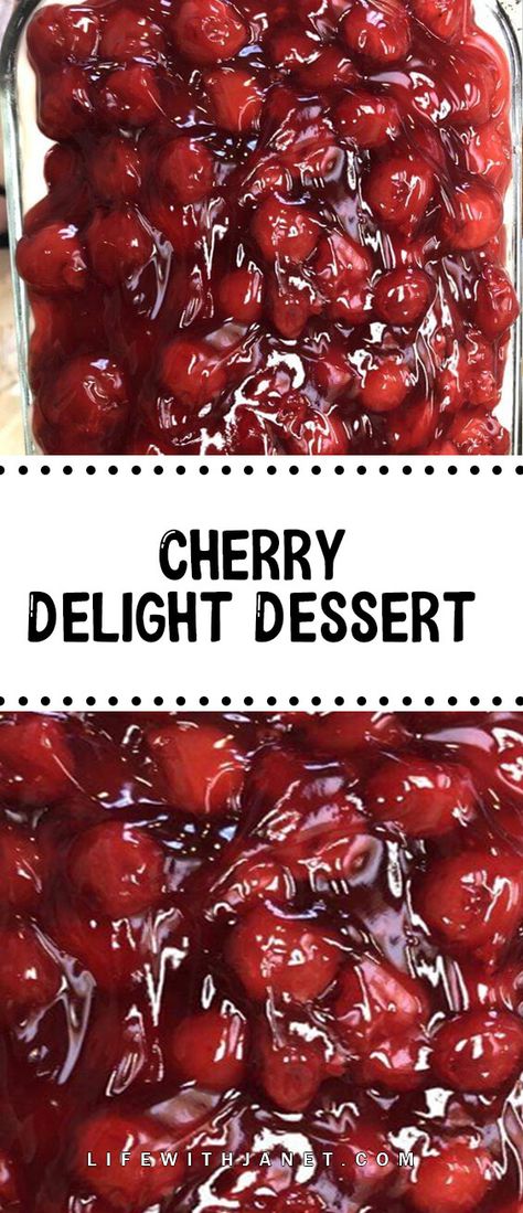 Grandma’s Cherry Delight Dessert Recipe Grandmas Cherry Delight Dessert, Ministers Delight Recipe, Ministers Delight, Delight Dessert Recipe, Grandparents Day Greeting Card, Can Of Cherry Pie Filling, Cherry Delight Dessert, Delight Dessert, Cherry Delight