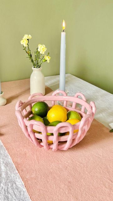 Sculpd | Craft Reinvented on Instagram: "Fruit bowl goals 🍋 #pottery #airdryclay #potterybowl #spring #tablescapes #giftideas" Funky Fruit, My Own Apartment, Own Apartment, Ceramic Fruit Bowl, Spring Tablescapes, Pottery Bowls, Clay Pottery, Fruit Bowl, Air Dry Clay