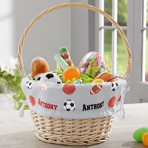 Sports Easter Basket, Natural Easter Basket, Personalized Easter Baskets, Colored Basket, Wicker Easter Basket, Colored Liner, Personalized Treat Bags, Kids Hooded Towels, Personalized Easter Gifts