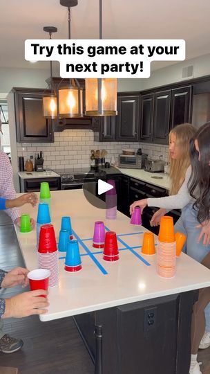 Cup Flip Tac Toe Party Game! | Cup Flip Tac Toe Party Game! | By Evan EraFacebook Cup Flip Tic Tac Toe, Flip Tac Toe, Flip Cup Tic Tac Toe Game, Cup Flip Game, Plastic Cup Games Party Ideas, Head Shoulders Knees Cup Game, Flip Cup Tic Tac Toe, Solo Cup Games, Poke Game