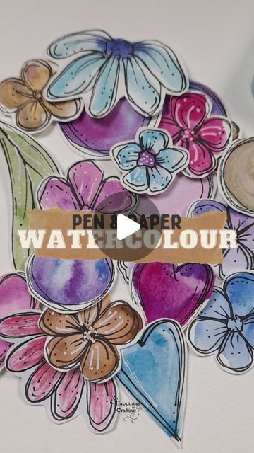 Watercolor Collage Fodder, Fodder Art, Classroom Drawing, Watercolor Exercises, Art Fodder, Gi Kerr, Willa Wanders, Collage Fodder, Doodle Art Flowers