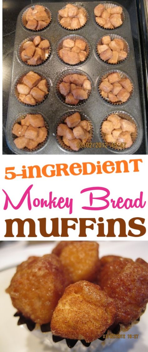 Recipe With Canned Biscuits, Bread Muffins Recipe, Monkey Bread Muffins, Nutella Muffin, Easy Monkey Bread, Monkey Family, Morning Glory Muffins, Muffins Recipes, Bread Muffins