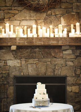 Candles On Fireplace Mantle Wedding, Candle Mantle Decor Wedding, Wedding Decor For Fireplace Mantel, Candles On Fireplace Mantle, Fireplace Mantle Candles, Yule Ideas, Mango Street, Wedding Fireplace, Plaid Wedding