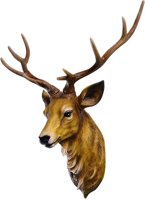 AmazonSmile: Wall Decor Deer Head,Artificial Animal Head Wall Decor,Large Wall Hanging Faux Taxidermy Decor Stag Head Antler Sculpture,Modern Art Animal Decoration Mounted Ornaments (Color : White) : Home & Kitchen Faux Taxidermy Decor, Sculpture Modern Art, Deer Head Wall Mount, Deer Heads Mount, Creative Sculpture, Animal Head Wall Decor, Wall Decor Large Wall, Deer Head Wall Decor, Taxidermy Decor