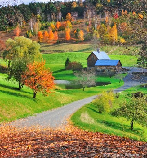 Sleepy Hollow Farm in Pomfret, VT The Legend Of Sleepy Hollow, Fine Art Landscape Photography, Autumn Scenes, Fine Art Landscape, Sleepy Hollow, Rural Landscape, A Barn, Old Barns, Scenic Landscape