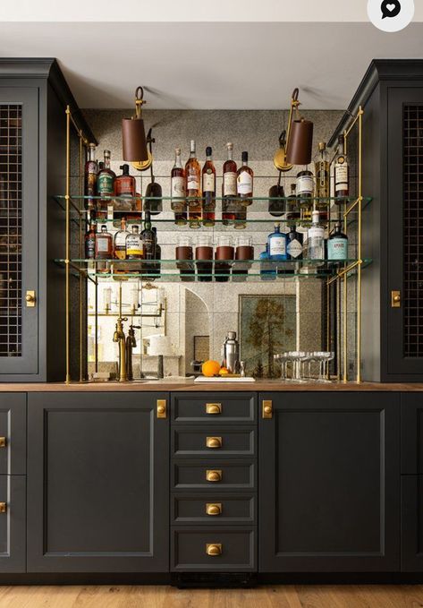 Jean Stoffer Design, Wet Bar Designs, Trendy Kitchen Design, Dining Room Built In, Jean Stoffer, Bar Nook, Coffee Bar Ideas, Home Bar Rooms, Coffee Bars