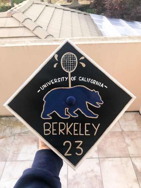 Berkeley Cap Decoration, Grad Cap Ideas, Cal Berkeley, Grad Outfits, Uc Berkeley, Grad Caps, Cap Decoration, Fall 23, Graduation Cap Designs