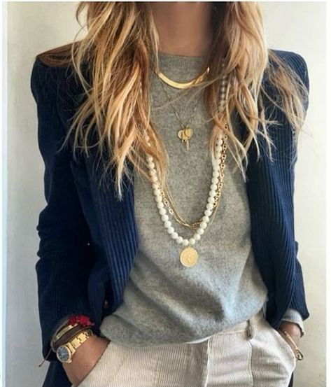 Outfits For Women Summer, Women Summer Outfits, Blazer Blu, Summer Outfits For Women, Jewellery Necklace, Looks Street Style, Mode Inspo, Looks Chic, 가을 패션