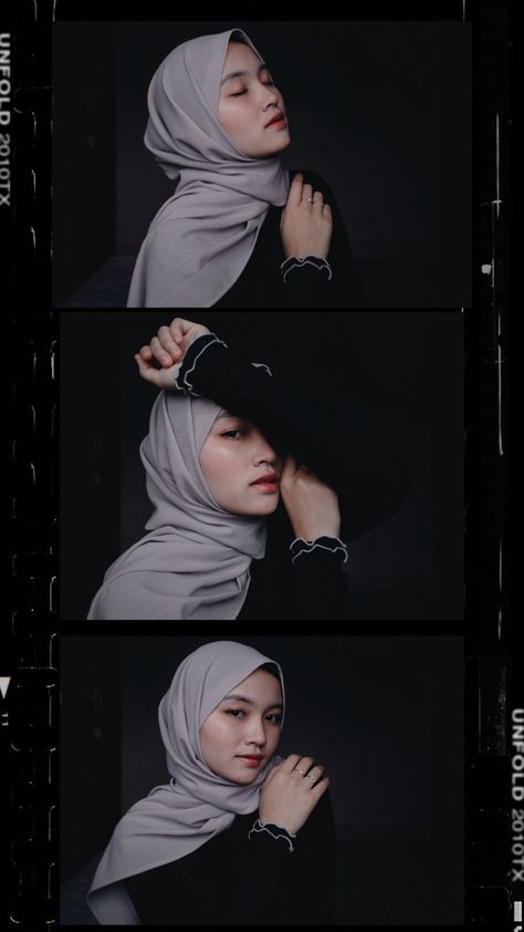 Virtual Photoshoot, Pose Poto, Dirumah Aja, Aesthetic Photography People, Kodak Photos, Photography Ideas At Home, Dark Purple Aesthetic, Head Scarf Styles, Self Portrait Poses