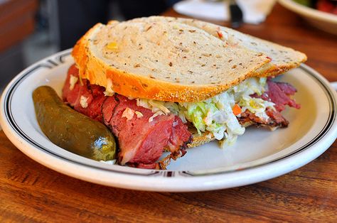 Langer’s Delicatessen, Westlake. You gotta get the #19: rye bread, pastrami, Swiss cheese, coleslaw, and Russian dressing. Bonus: ask to be seated in Joan's jurisdiction. Coke Slaw, Pastrami On Rye, Pastrami Sandwich, Russian Dressing, Slaw Recipe, Slaw Recipes, Rye Bread, Swiss Cheese, Coleslaw