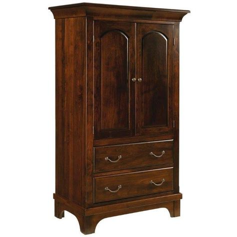 Amish Hamilton Court Armoire with Two Drawers and Two Doors (2,320 CAD) ❤ liked on Polyvore featuring home, furniture, storage & shelves, armoires, door furniture, door shelving, amish furniture, colored furniture and mounted shelves Armoire In Living Room, Eclectic Bedroom Furniture, Corner Armoire, Desk Armoire, Armoire Furniture, Closet Armoire, Amish Bedroom Furniture, Armoire Ideas, Amish Bedroom