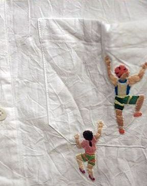 Men climbing sheets Climbing Gifts, Advanced Embroidery, Hand Embroidery Projects, Diy Gift Wrapping, 자수 디자인, Stitching Art, Embroidery Inspiration, Diy Embroidery, Embroidery Projects