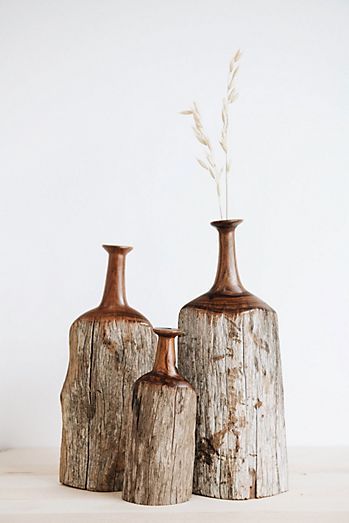 Room Décor | Home Décor & Accents | Anthropologie Candle Bowl, Wooden Vases, Wood Turning Ideas, Candle Stick Decor, Wood Bottles, Natural Candle, Dog Wine, African Crafts, Marble Candle