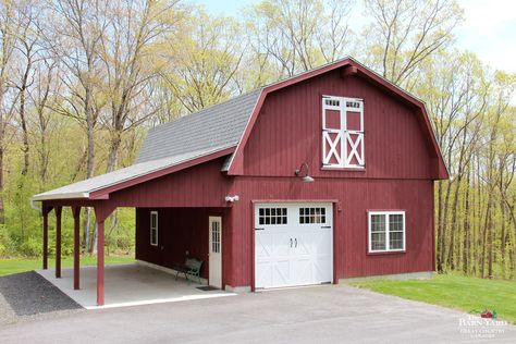 Barn Style Garage, 2 Story Garage, Gambrel Barn, Plan Garage, Gambrel Style, Barn Apartment, Garage Style, Gambrel Roof, Barn Garage