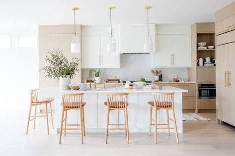 Modern Natural Kitchen, Hiasan Dalaman Dapur, Dapur Moden, Bright Kitchen, Natural Kitchen, Pretty Kitchen, Open Concept Kitchen, Interior Photo, Kitchen Style