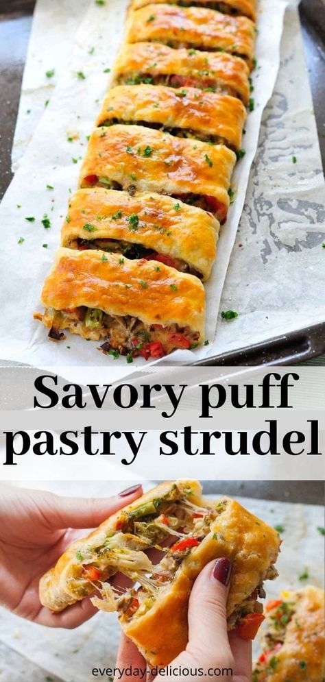 Puff Pastry Dinner Recipes, Pastry Dinner Recipes, Puff Pastry Strudel, Puff Pastry Dinner, Puff Pastry Recipes Dinner, Puff Pastry Recipes Appetizers, Puff Pastry Recipes Savory, Pastry Dinner, Tasty Vegetables