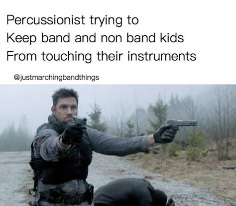 Poor percussion Marching Band Percussion Jokes, Marching Band Aesthetic Percussion, Band Memes Funny Percussion, Bass Drum Marching Band, Percussion Humor, Percussion Jokes, Percussion Aesthetic, Percussion Problems, Marching Band Drumline