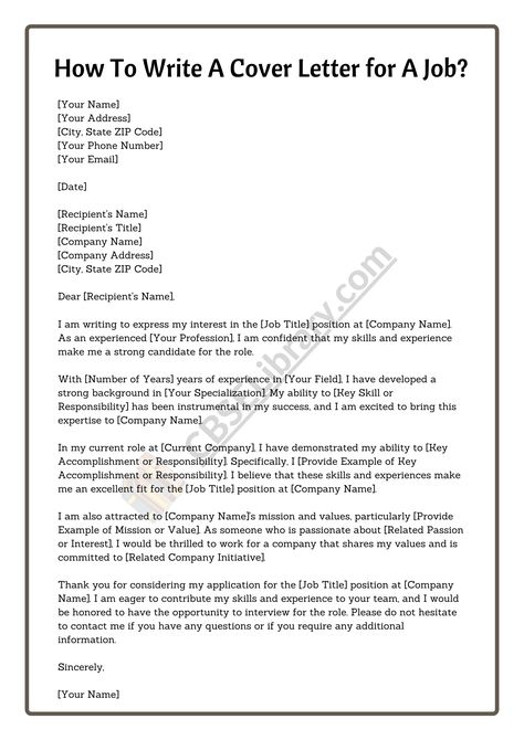 Cover Letter | How To Write Cover Letter?, Samples, Templates, Examples - CBSE Library Example Of Cover Letter, Best Cover Letter Example, How To Write A Cover Letter, Cv Help, Cv Cover Letter Example, Good Cover Letter Examples, Job Cover Letter Examples, Esthetician Resume, Letter Writing Tips