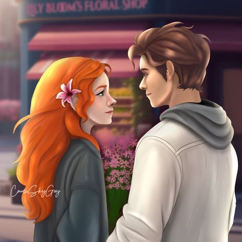 Artist: camiskyguy_art Delilah Green Doesn't Care Fanart, It Ends With Us Characters, Lily And Atlas, Lily Atlas, Atlas Corrigan, Books Fanart, Hoover Books, Bloom Book, Book Fanart