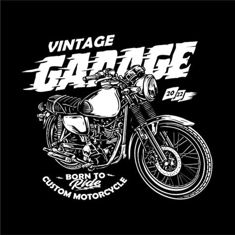 Motorcycle Illustration, Graffiti Artwork, Motorcycle Art, Vintage Motorcycle, Logo Graphic, Premium Vector, Graphic Resources, Graffiti, Tshirt Designs