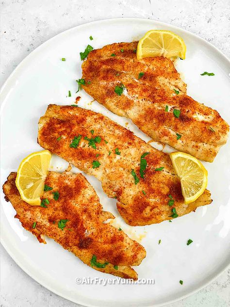 Air Fryer Haddock, Cooking Haddock, Snapper Filet Recipes, Fried Haddock Recipes, Air Fryer Fish Recipe, Grilled Haddock, Fried Haddock, Breaded Fish Recipe, Ninja Airfryer