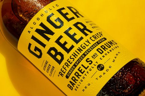 Japanese Wine, Beer Barrel, Beer Mats, Ginger Spice, Beer Packaging, Graphic Design Packaging, Form Design, Ginger Beer, Can Design