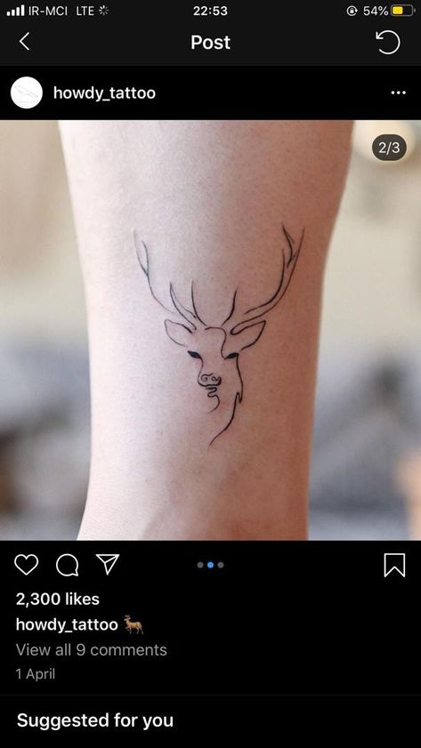 Baby Deer Tattoo, Reindeer Tattoo, Cool Nature Tattoos, Buck Tattoo, Tattoo Deer, Tattoo Klein, Hunting Tattoos, Cool Nature, Small Chest Tattoos