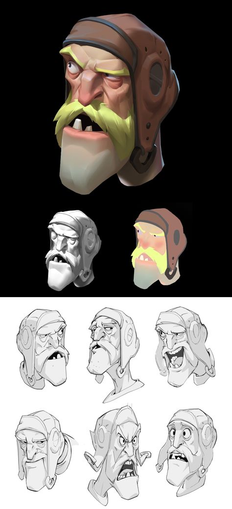 Character Rendering, 2d Concept Art Character Design, Stylized Character Drawing, Stylized Illustration, Stylized Faces, Lineless Art Style, Drawing Stylized Faces, Character Design Concept, Stylized Art