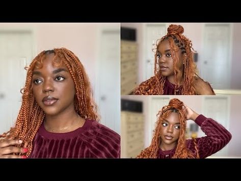 Messy Boho Braids, Box Braids With Bangs, Braids Bangs, Braids With Bangs, Pinterest Hairstyles, Braided Bangs, Jumbo Braids, Pinterest Hair, Protective Style