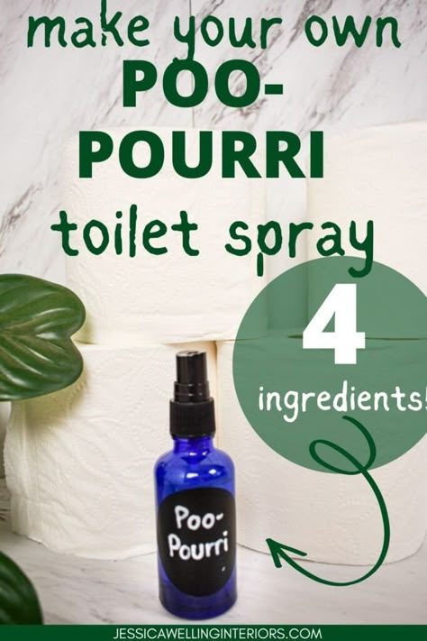 Homemade Toilet Spray, Poopori Spray Diy, Diy Poopourri Recipe, Poop Spray Diy How To Make, Diy Poo Spray Essential Oils, Poo Pouri Diy, Diy Poo Pourri Spray Homemade Recipe, Diy Poopouri Spray Recipe Easy, How To Make Homemade Poopouri