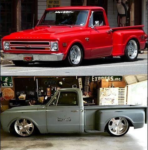 68 Chevy Truck, C10 Stepside, Hot Rod Pickup, Big Wheels, C10 Chevy Truck, Custom Chevy Trucks, Liberty Walk, Truck Stuff, Step Sister