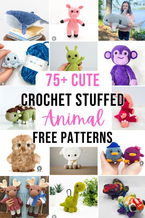 The Best 75+ Cute Crochet Stuffed Animals Free Patterns Crochet Stuffed Animals Free Patterns, Stuffed Animals Patterns, Crochet Stuffed Animals, Quick Crochet Projects, Monkey Pattern, Cute Amigurumi, Cozy Crochet Patterns, Quick Crochet Patterns, Modern Crochet Patterns