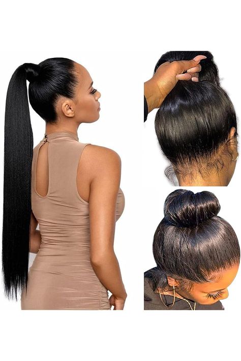 RXY 360 Lace Front Wigs Human Hair Pre Plucked Straight Frontal Wigs For Black Women Full Lace Wigs Hd Transparent ?Brazilian Virgin Hair Natural Color 180% Density Can Make High Ponytail And Bun Straight Frontal, Hair Natural Color, Full Lace Frontal, Natural Looking Wigs, Hair Knot, Lace Front Wigs Human Hair, High Ponytail, Wigs Human Hair, Straight Lace Front Wigs