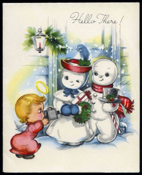 Snowmen Cards, Snow People, Vintage Xmas, Vintage Christmas Images, Christmas Graphics, Paper Vintage, Old Christmas, Old Fashioned Christmas, Santa Clause