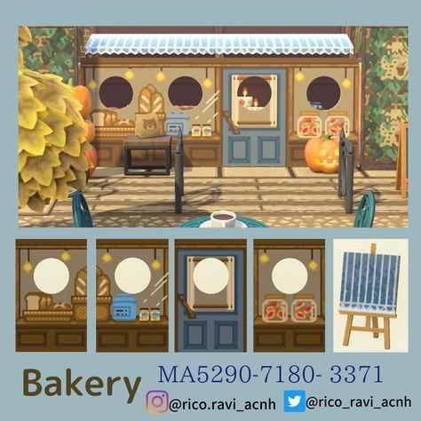 Acnh Standee, Standee Design, Acnh Codes, Animal Crossing Qr Codes Clothes, Path Design, Stall Designs, Bakery Design, New Animal Crossing, Animal Crossing Game