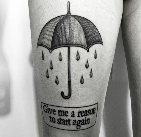 Tattoo Ideas Tumblr, Tattoos For Baby Boy, Umbrella Tattoo, Etching Tattoo, Tattoo Skin, Different Tattoos, Boy Tattoos, Start Again, Skin Art