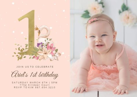 Baby Birthday Invitation Card, First Birthday Invitation Cards, Online Birthday Invitations, Create Birthday Invitations, Birthday Invitation Design, 1st Birthday Invitation Template, Birthday Invitation Card Template, Baby Birthday Invitations, Digital Invitations Wedding