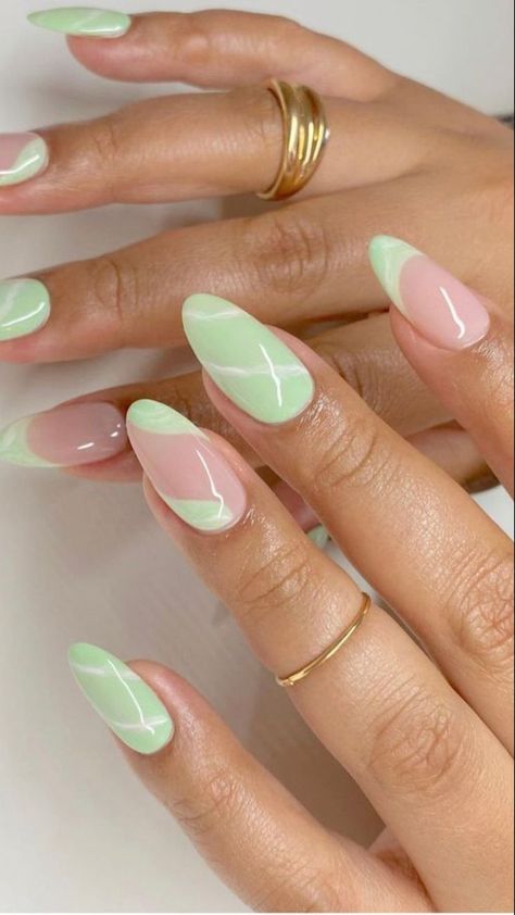 Lime Green Spring Nails, Pista Green Nail Art, Pista Green Nails, Pistachio Green Nails, Lime Nail Art, Spring Green Nails, Nails Lime Green, Cute Nails Gel, Green Almond Nails