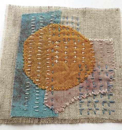 Art Fibres Textiles, Boro Sashiko, Boro Stitching, Textile Art Embroidery, Abstract Embroidery, Kantha Embroidery, Sashiko Embroidery, Textile Fiber Art, Japanese Embroidery