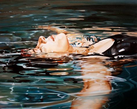 Eric Zener oil on canvas... Eric Zener, Underwater Painting, Hyper Realistic Paintings, Pool Art, Underwater Art, Summer Painting, Amazing Paintings, Water Art, Realistic Paintings