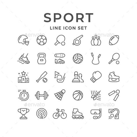 Sport Symbol Design, Sports Icon Design, Sports Line Art, Shoe Skates, Sport Pictogram, Sports Symbols, Running Icon, Bike Boots, Men's Business Outfits