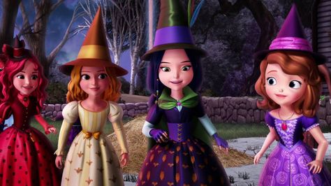 Indigo Lily Lucinda and Sofia witches Narnia Costumes, Disney Princess Sofia, Old Cartoon Shows, Princess Sofia The First, Disney Princess Birthday, Durga Images, Princesa Disney, Sofia The First, Princess Sofia