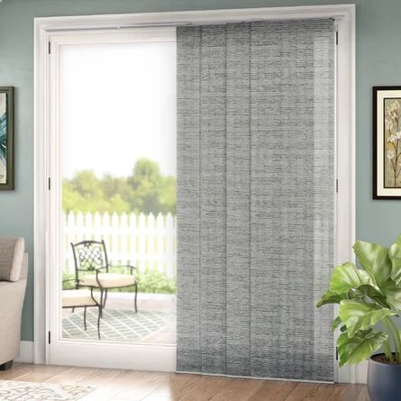 Symple Stuff Adjustable Sliding Room Darkening Vertical Blind | Wayfair Munich Castle, Contemporary Blinds, Patio Door Window Treatments, Sliding Glass Door Window Treatments, Bob Villa, Patio Door Coverings, Sliding Glass Door Window, Sliding Door Window Treatments, Door Window Treatments