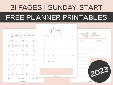 free printable planner 2023 pdf, including cute and minimalistdaily planner, weekly planner, monthly calendars, and yearly overview. Free Printable A5 Calendar 2023, Daily Planner Printables Free Pdf 2023, Planner 2023 Free Printable, Printable Planner 2023, Free Bullet Journal Printables, Empty Notebook, Daily Planner Printables Free, Yearly Overview, Free Printable Planner