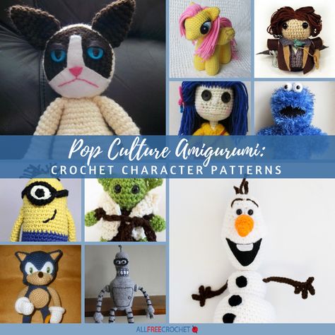 These free amigurumi patterns were inspired by pop culture. Find your favorite TV, movie, and video game characters to crochet. Pop Culture Crochet, Crochet Projects To Sell, Crochet Characters, Crochet Character Hats, Harry Potter Crochet, Food Pop, Crochet Placemat Patterns, Free Crochet Amigurumi, Free Amigurumi Crochet Patterns