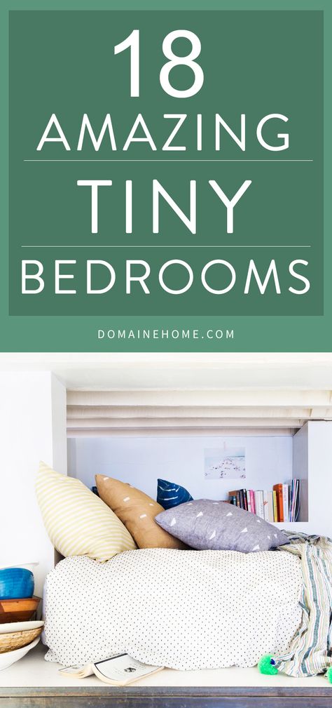 Small space bedroom inspiration - from guest bedrooms to apartments to dorm rooms - for stylishly making use of every inch. Interior Ideas For Bedroom, Bed Alternatives Small Spaces, Tiny Rooms Ideas, Kids Bedroom Small Space, Tiny Bedroom Ideas, Space Maximization, Very Small Bedroom, Tiny Room, Small Space Bedroom