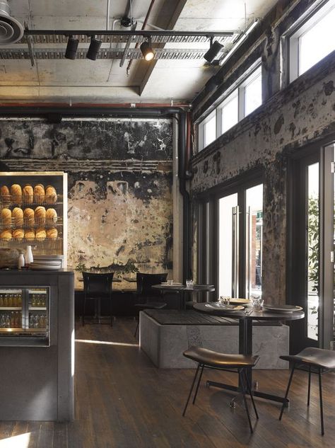 2014 Eat Drink Design Awards: Best Cafe Design winner | ArchitectureAU Urban Industrial Decor, Vintage Industrial Decor, Industrial Interior Design, Industrial Interiors, Cool Cafe, Design Industrial, Industrial House, Loft Style, Restaurant Interior